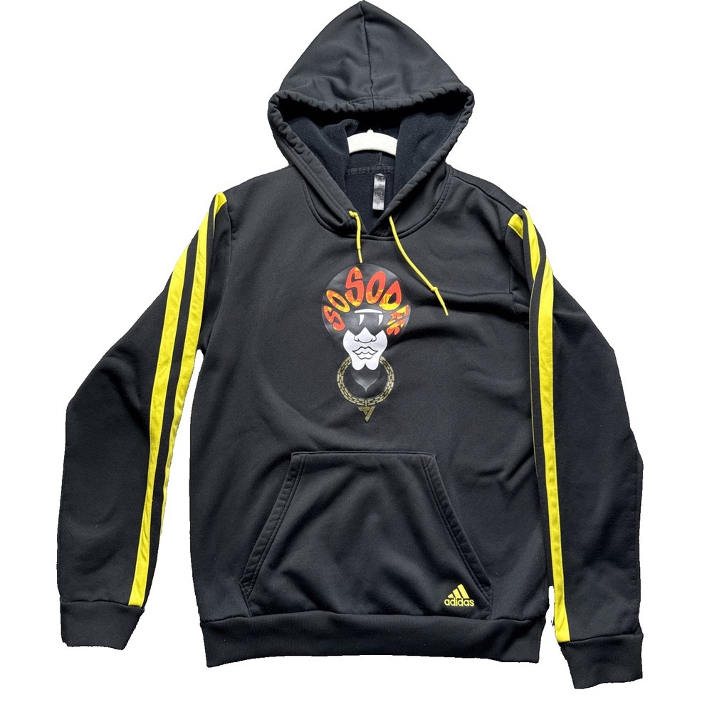 Adidas Originals Trae Young X SO SO Deaf Records Medium HOODIE BLACK MULTICOLOR